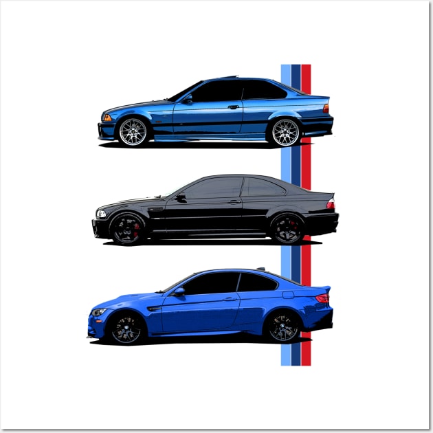 BMW M3 Generations Wall Art by Woreth